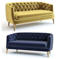 3d Model West Elm Lola Sofa 2 Colours Perabot