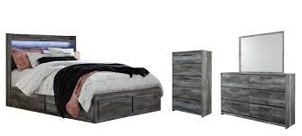More items from the baystorm collection. Baystorm Queen Panel Bed With 6 Storage Drawers With Mirrored Dresser And Chest B221 46 B4 B1 Bedroom Sets Price Busters Furniture
