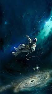 Astronaut In Floating In Outer Space Space Art Astronaut Art Art