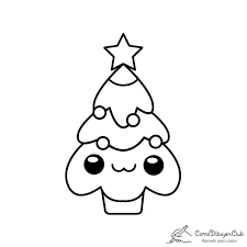 Dibujos De Navidad Kawaii Para Colorear