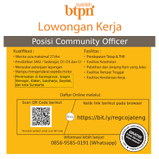 8 lowongan kerja lulusan smp bulan agustus 2021.sebanyak 8 lowongan kerja lulusan smp dan yang berhubungan dengan loker lulusan smp, rekrutmen lulusan smp, peluang kerja lulusan smp, peluang berkarir lulusan smp, pekerjaan lulusan smp di loker.my.id. Lowongan Kerja Community Officer Di Btpn Syariah Penempatan Surakarta Karanganyar Sukoharjo Wonogiri Sragen Boyolali Portal Info Lowongan Kerja Terbaru Di Solo Raya Surakarta 2021