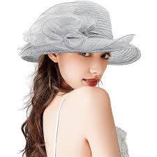 BIG Brim Hat Organza Hats Summer Gray