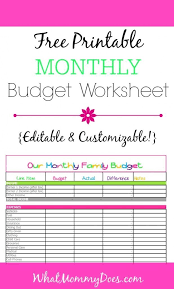 Cute Monthly Budget Printable Free Editable Template Monthly Budget Template Budget Worksheets Excel Budgeting Worksheets