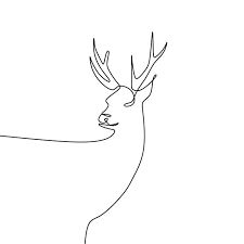 Find simple animal outline drawings image, wallpaper and background. Deer Continuous One Line Drawing Vector Illustration Isolated Graphic Silhouette Png And Vector With Transparent Background For Free Download Line Drawing Line Art Drawings Animal Outline