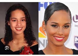 A young Alicia Keys riding the subway in NYC circa the 1990's