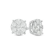 Please be sure to use the same email address as your zales.com account when completing the credit application. 1 Ct T W Diamond Frame Stud Earrings In 10k White Gold Zales Outlet