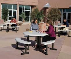 So Lifetime Round Picnic Tables 80063 Brown 44 In Swivel Bench Table Round Picnic Table Plastic Picnic Tables Picnic Table With Umbrella