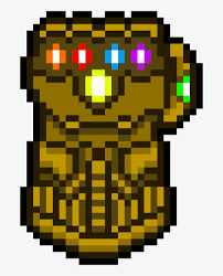 Explore similar fictional characters vector, clipart, realistic png images on png arts. Bigger Infinity Gauntlet Thanos Gauntlet Pixel Art Png Image Transparent Png Free Download On Seekpng