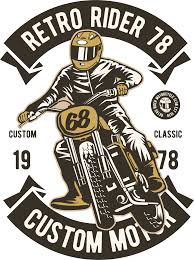 Retro Rider Print Free Vector Cdr Download 3axis Co Free T Shirt Design Vector Free Retro Shirt Design