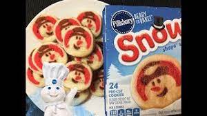 Okay, maybe it's a little early for the real tree, but how about christmas tree brownies? Pillsbury Snowman Shape Sugar Cookies Youtube