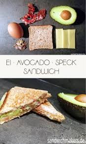 Speck Mit Ei Sandwich Und Avocado Sandwichmaker Essen Und Trinken Partyrezepte Proteinreiche Snacks Sandwichmaker