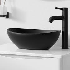 countertop basin, black bathroom sink