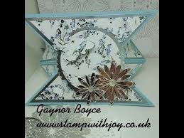 4 1/4″ x 5 1/2″ (front panel); Cardmaking Video Tutorial From Stamp With Joy Double Mini Muira Card Fancy Fold Cards Fun Fold Cards Congratulations Card
