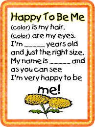 Happy To Be Me Poem Back To School Poem Poems About School All About Me Preschool