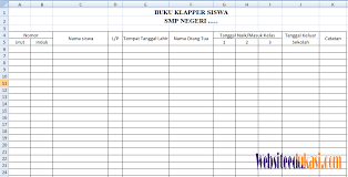 Dibuat dengan excel sehingga tidak perlu software tambahan. Buku Klapper Siswa Sd Smp Sma Smk Tahun 2018 Websiteedukasi Com