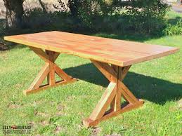 This Simple Farm Table Features An Intricate X Trestle Base All Built Using Old Growth Douglas Fir Reclaimed Industrial Dining Table Custom Furniture Furniture