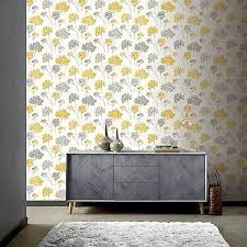 Anya Floral Ochre Wallpaper In 2021 Metallic Wallpaper Stunning Wallpapers Home Art