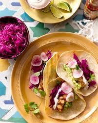 You want to serve a few different options that enhance the experience of. Daniel Boulud S Grilled Mahi Mahi Tacos Recipes Food Fish Recipes