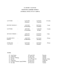 Maybe you would like to learn more about one of these? Academic Calendar 2020 2021 Session