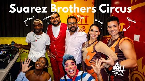 The circus is back in Barbados after 20 years! The @suarezbrotherscircus (Circo Hermanos Suárez) stopped in with @crankthedj and @chrissydofficial on HOTT 95.3FM to share all the excitement waiting for you under