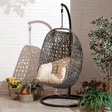 Suntime Brampton Cocoon Hanging Egg Chair With Cushion And Stand In 2020 Hanging Swing Chair Patio Chairs Hanging Egg Chair