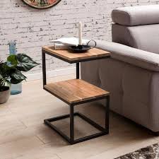 Ausgefallener Beistelltisch In S Form Tisch Wohnzimmer Ablagetisch Couchtisch Holz Sheesham Industrial M Beistelltische Wohnzimmertische Beistelltisch