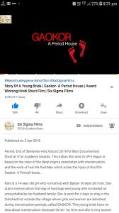 The film, which won best documentary short at sunday's oscars, aims to fight the stigma of menstruation, starting in a rural village outside of delhi, india by joelle goldstein february 24, 2019. Sixsigma Films Ø¯Ø± ØªÙˆÛŒÛŒØªØ± Oscars2019 Indian Film Periodendofsentence Wins Best Documentary Short At Oscars Also Watch Another Shortfilm On Menstrual Taboos Period House With 5 Million Views On Our Youtube Channel