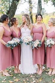 Where was this post 5 months ago! Dusty Rose Bridesmaids Dresses With White Bouquets Calgary Wedding Dusty Rose Bridesmaid Dresses Dusty Pink Bridesmaid Dresses Rose Bridesmaid Dresses