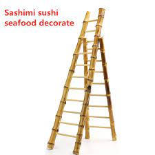 Bamboo is a natural material, therefore there will be varying tones within the same item, and both. Wood Bamboo Ladder Sashimi Sushi Seafood Plate Japaness Food Dish Tray Decorate Ornaments Artistic Chef Used Decoration Tools Sushi Tools Aliexpress