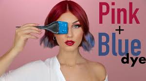Since blue stays in your hair much longer than pinks, you won't have to worry about fading, so ask your stylist for a muted shade that looks like it's started the fading process already. Dyeing My Hair Pink And Blue Youtube