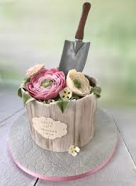Birthday Cake And Flowers Pictures Flowers And Trowel By Canoodle Cake Company Elegant Birthday Cakes Flower Pot Cake Birthday Cake With Flowers