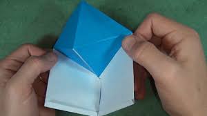 Materials for origami valentine card. Origami Pop Up Pyramid Greeting Card By Jeremy Shafer Youtube
