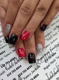 Red Black And Silver Glitter Nails Nails Black Glitter Zebra Print 61 Ideas Nails Zebra Print Nails Red Nail Designs Zebra Nails