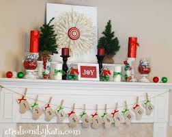 First, remember to strip your fireplace mantel of its year round decor, if possible. Red And Green Christmas Mantel
