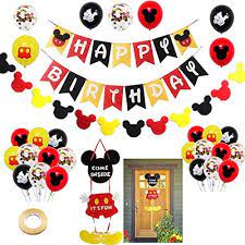 Decorate your party space with mickey mouse balloons, banners, swirl decorations, and more. Kidsdream Mouse Party Supplies Birthday Decorations Set Mouse Happy Birthday Banner Mickey Color Balloons 40 Pack Mickey Mouse Door Sign For Baby Birthday Party Mickey Mouse Theme Party Supplies Buy Online At Best Price In