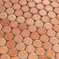 Each entry includes a thumbnail of the artist's mosaic art plus a link to their website. Ceramic Button Mosaic Tiles Round Terracotta