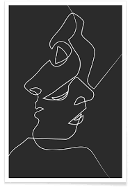 Dabei können sie sich den gang zum nächsten trödelmarkt oder künstler getrost sparen und stattdessen tolle drucke. Uniqe Poster 20x30cm Schwarz Weiss Paare Design Close Noir Format Hoch Juniqe Zeichnung Poster