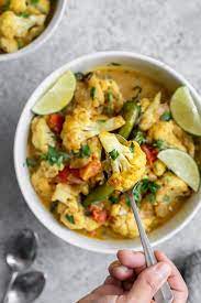 Cauliflower Moilee Curry Recipe In 2021 Indian Food Recipes Curry Healthy Recipes