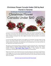 Find the perfect christmas gift for everyone on your list in 2020, no matter your budget. Christmas Flower Canada Under 60 By Best Florist In Toronto By Trillium Florist Canada Issuu