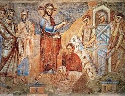 La Resurreccion De Lazaro S Xii Capua Sant Angelo In Formis Las Curaciones De Cristo Fueron Innumerables Por Su Palabra Co Romanesque Art Art Painting