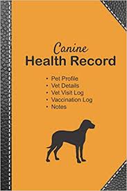 Can i give my dog2. Amazon In Buy Canine Health Record Dog Vaccine Record Book Pet Health Record Puppy Vaccine Record 101 Pages 6 X9 Paperback Orange Background Leather Reinforcement Black Dog Silhouette