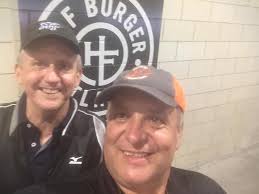 Project Manager Liviu and CMA manager Frank Toye enjoying the Braves game.  Go Braves!