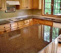 modern kitchen with tan brown granite