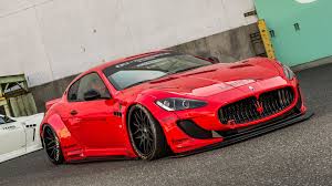 Liberty Walk S Works Body Kit For The Maserati Granturismo Gives The Sports Coupe Massive Fenders The Look Isn T Fo Maserati Granturismo Maserati Maserati Car