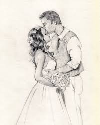 Custom Couple Portrait Wedding Portrait Custom Wedding Etsy Romantic Couple Pencil Sketches Couple Sketch Couple Drawings