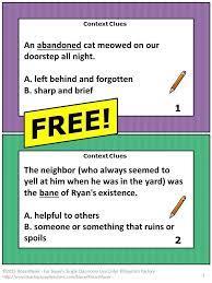 Free Context Clues Read Each Sentence Use Context Clues To Determine The Meaning Of The Underlined Wo Context Clues Context Clues Task Cards Authors Purpose