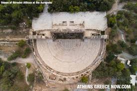 Athens Greece Now The Odeon Of Herodes Amphitheatre