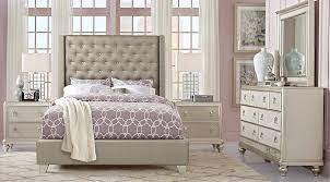 Sofia Vergara Paris Silver 5 Pc Queen Upholstered Bedroom Living Room Sets Colors Sofia Vergara Bedroom Furniture Bedroom Furniture Sets Upholstered Bedroom