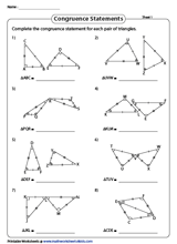 The congruent triangles shortcuts sss, sas, asa, aas and hl, why ssa and aaa don't work as congruence shortcuts, examples videos, worksheets, and activities to help geometry students. Triangle Worksheets