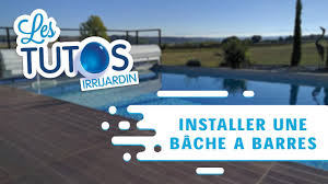 Questions générales sur la piscine. Comment Installer Une Bache A Barres De Piscine Youtube